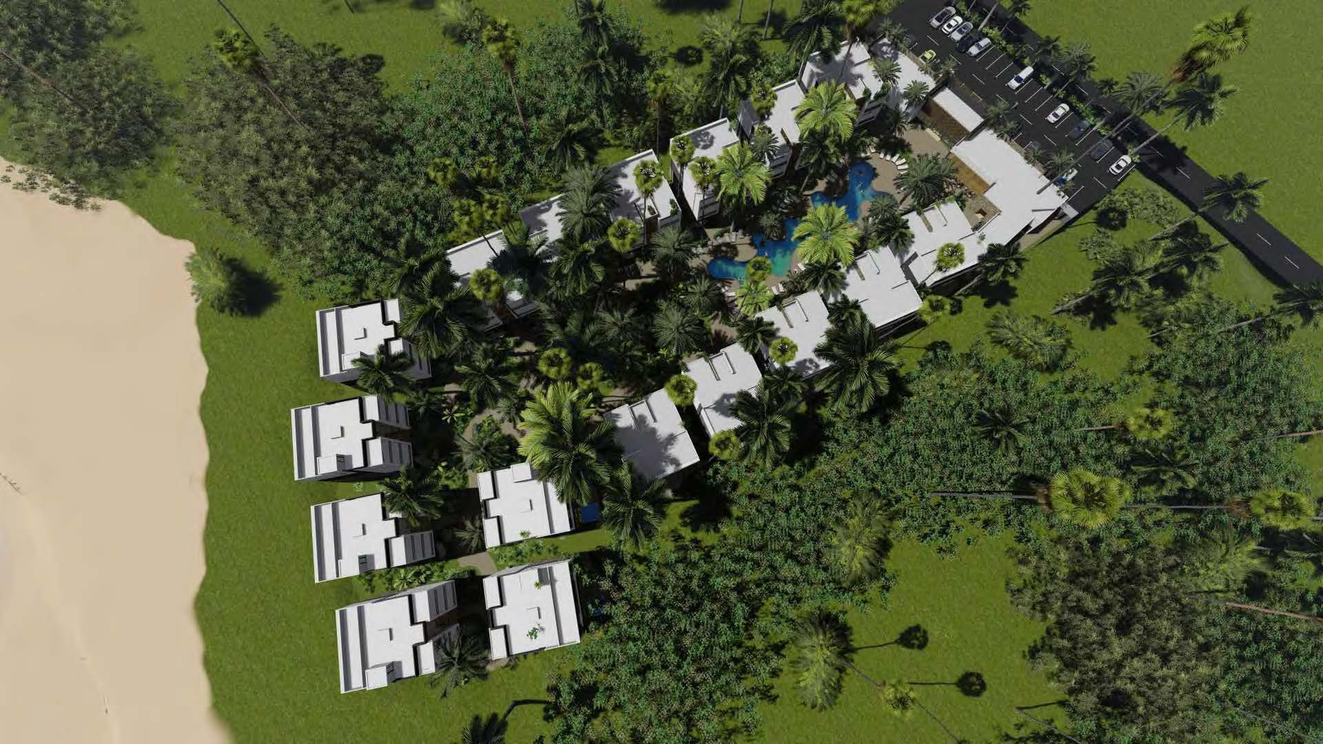 Architectural render: A view of the entire development