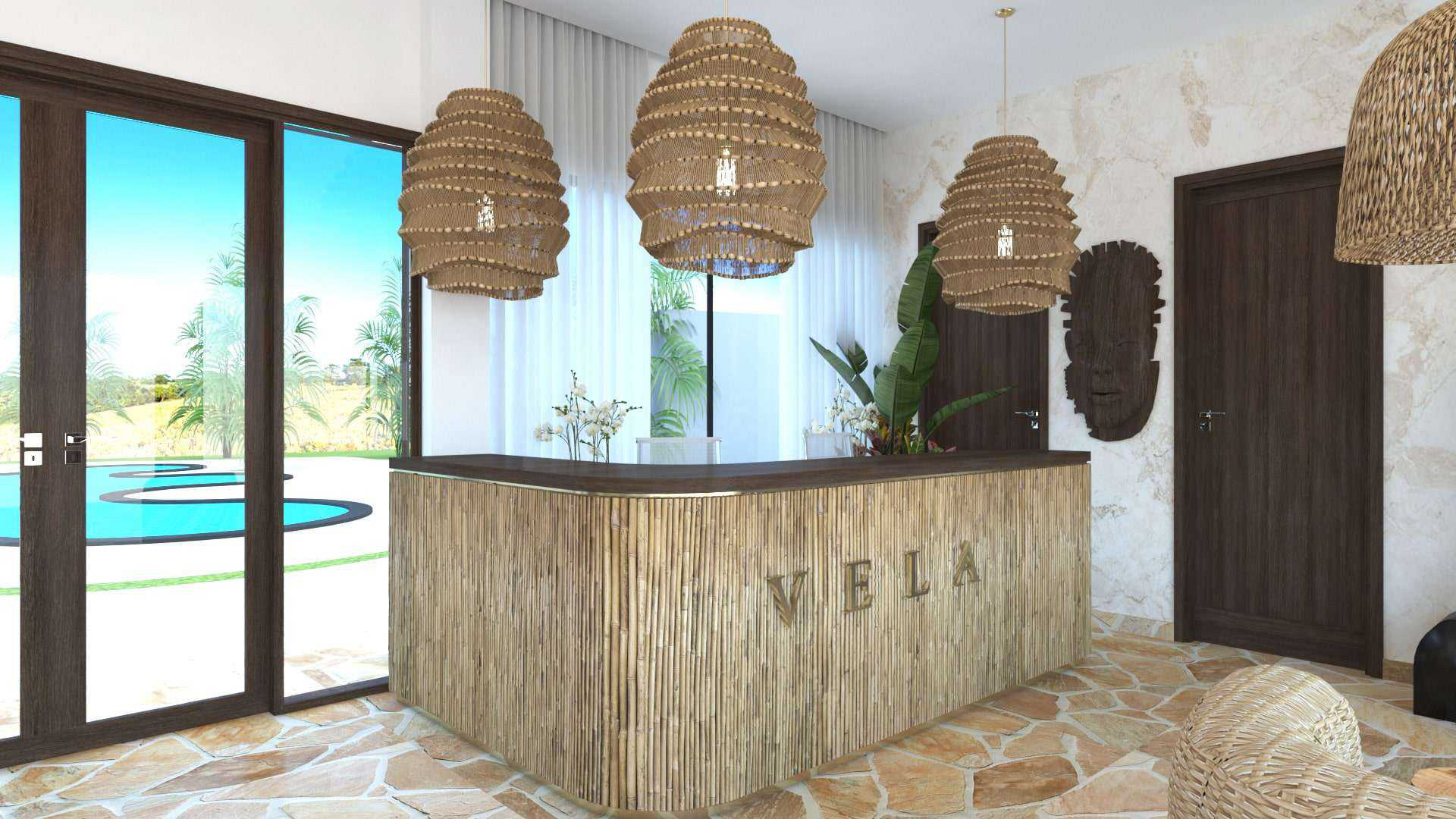 Architectural render: A welcoming reception